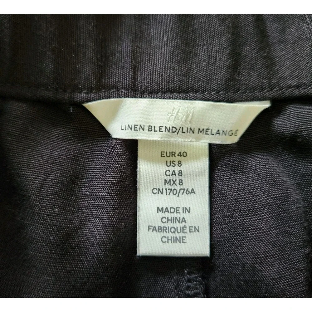 Women's Lined Blend Pleated Shorts High-Rise Pockets Black Size 8‎